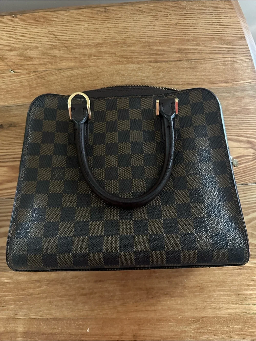 Louis Vuitton Brown Damier Ebene Brera Top Handle Bag